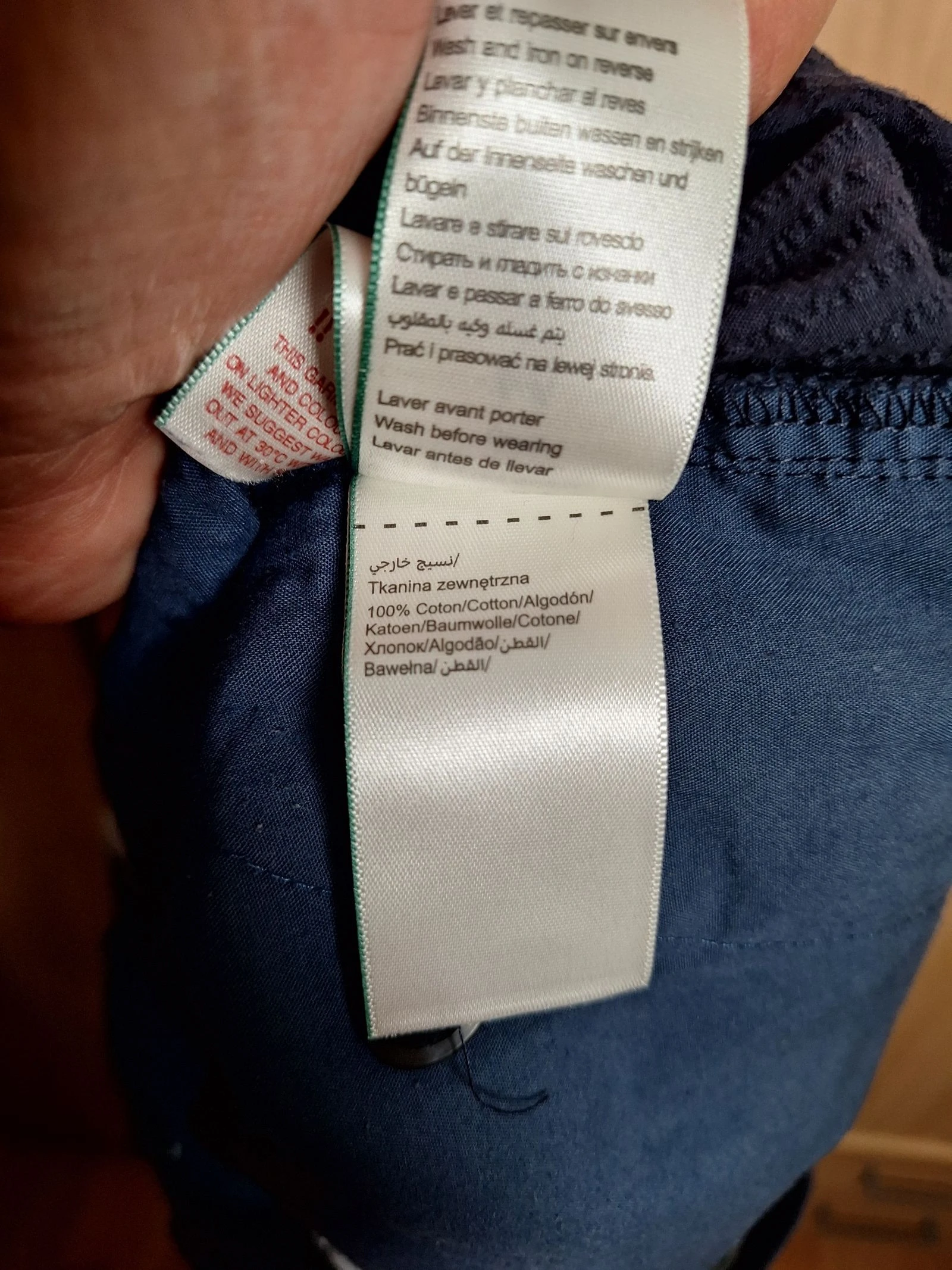 Calça reta Jules azul marinho 46 algodão texturizado – photo 7